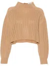 Max Mara Wool And Cashmere Blend Sweater In Brown