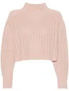 Max Mara Tricot-knit Cardigan In Pink