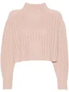 Max Mara Tricot-knit Cardigan In Powder