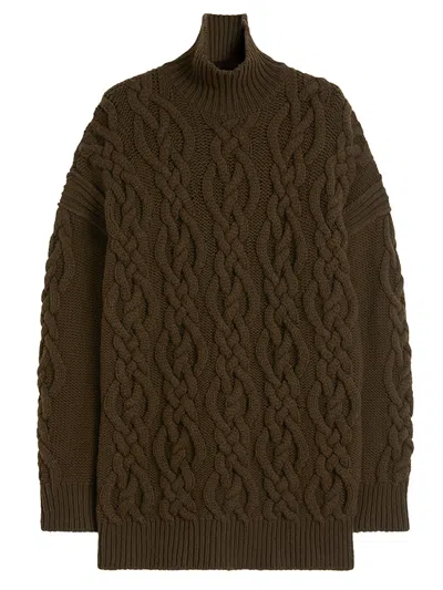 MAX MARA MAX MARA WOOL AND CASHMERE CABLE-KNIT DRESS