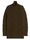 Max Mara Wool And Cashmere Cable Knit Dress Clothing In Multi