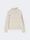 Max Mara Vodka Wool And Cashmere Cable-knit Sweater In Sand