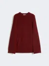 Max Mara Wool And Cashmere Cape Dress In Red