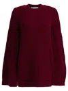 Max Mara Wool And Cashmere Cape Dress Dresses Bordeaux In Red