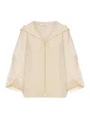 Max Mara Hooded Knitwear Relaxed Silhouette In Brown