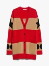 Max Mara Multicolor Valido 1951-motif Striped Cardigan In Cammello