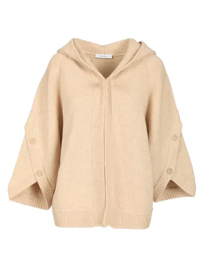 Max Mara Wool And Cashmere Cardigan Knitwear Beige In Neutral