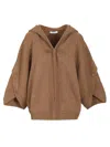 Max Mara Vals Wool And Cashmere Cardigan In Brown