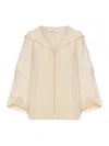 Max Mara Hooded Knitwear Relaxed Silhouette In Neutral