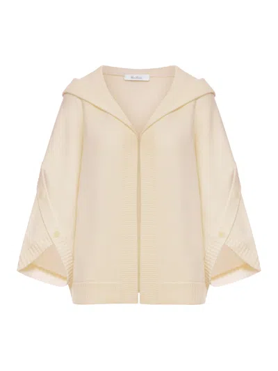 Max Mara Wool And Cashmere Cardigan In Nude