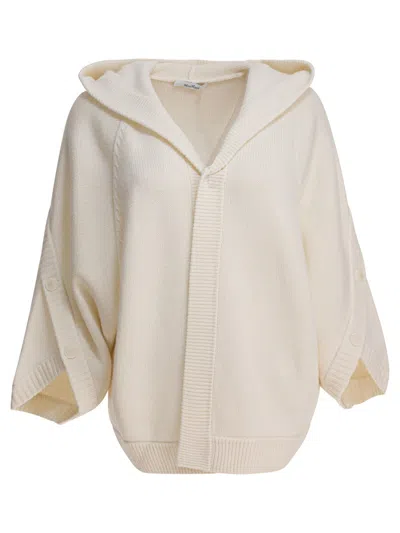 Max Mara Wool And Cashmere Cardigan In White