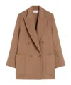 Max Mara Wool And Cashmere Cloth Heavy Jacket In Brown