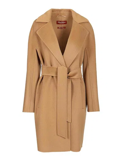 Max Mara Wool And Cashmere Coat In Beige