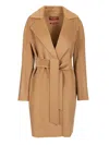Max Mara Wool And Cashmere Coat Coats Beige In Neutral