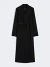 Max Mara Wool And Cashmere Coat With Belt In Black