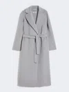 Max Mara Wool And Cashmere Coat With Belt In Gray