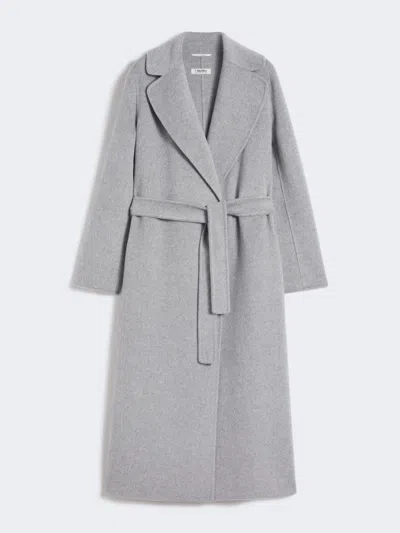 Max Mara Wool And Cashmere Coat With Belt In Gray