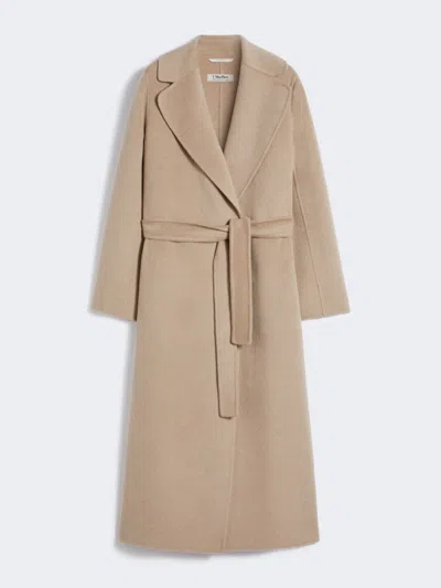 Max Mara Wool And Cashmere Coat With Belt In Brown