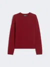 Max Mara Wool And Cashmere Crew-neck Sweater In Red