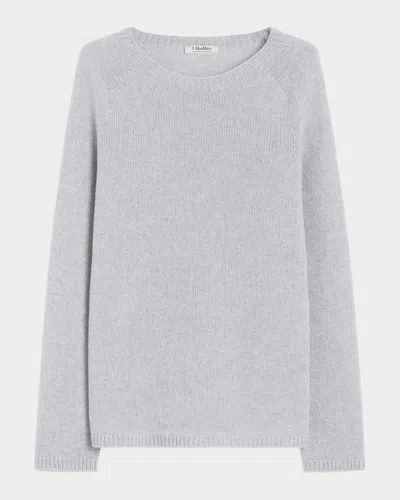 Max Mara Wool & Cashmere Crewneck Sweater In Gray