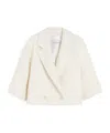 Max Mara Wool And Cashmere Cropped Jacket In Neutral