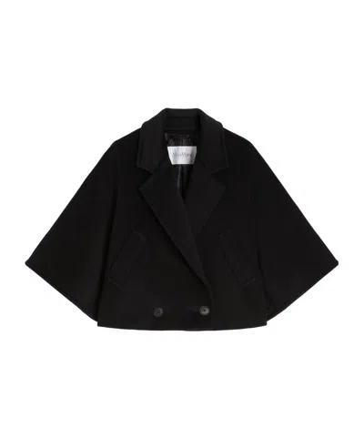 Max Mara Wool And Cashmere Cropped Jacket In Black