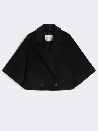 Max Mara Wool And Cashmere Cropped Jacket In Black
