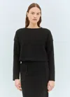 Max Mara Women Wool And Cashmere Cropped Sweater In Black