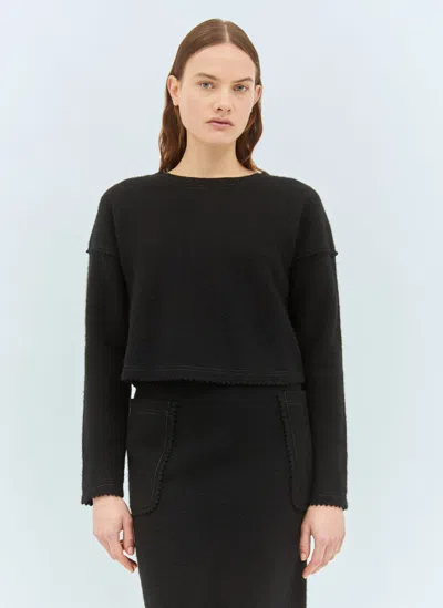MAX MARA WOOL AND CASHMERE CROPPED SWEATER