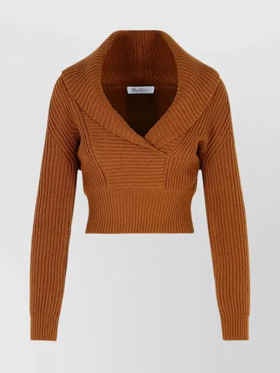 MAX MARA WOOL AND CASHMERE CROPPED SWEATER