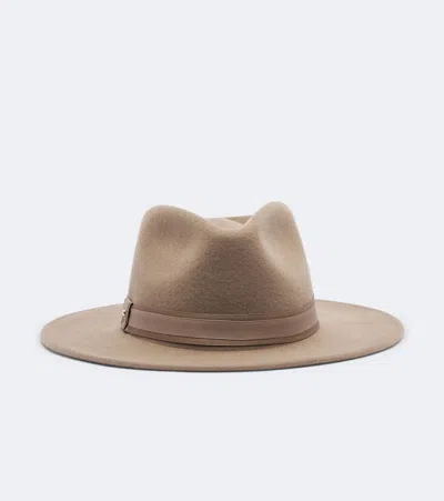 Max Mara Fedora Aus Einem Woll- Und Kaschmirgemisch In Beige