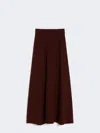Max Mara Wool And Cashmere Flared Skirt In Red