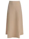 Max Mara Wool And Cashmere Flared Skirt In Neutral