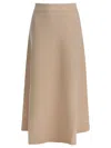 Max Mara Wool And Cashmere Flared Skirt Skirts Beige In Neutral