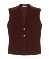 Max Mara Wool And Cashmere Gilet In Brown