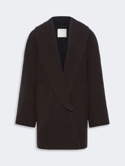 Max Mara Wool And Cashmere Heavy Jacket In Brown