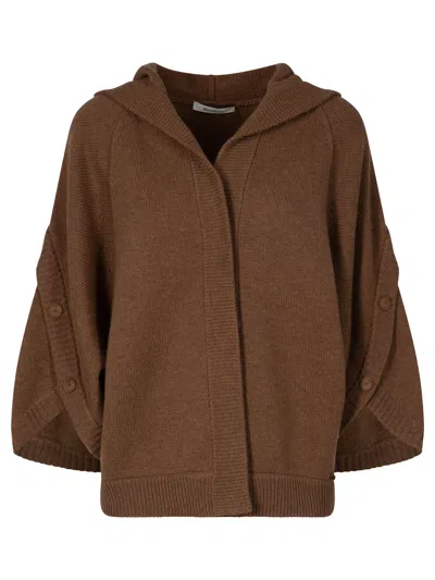 MAX MARA WOOL AND CASHMERE HOODED CARDIGAN