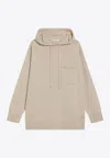 Max Mara Wool And Cashmere Hooded Sweater In Neutral