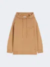 Max Mara Wool And Cashmere Hoodie In Brown