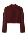 Max Mara Wool And Cashmere Hoodie In Burgundy