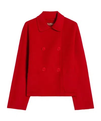 Max Mara Wool And Cashmere Jacket In Red