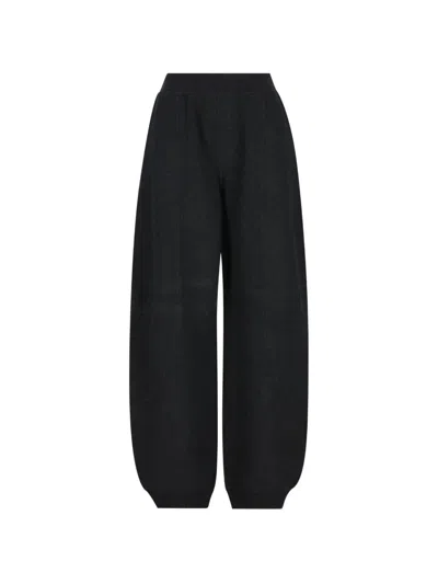 Max Mara Wool And Cashmere Jogging Trousers In Black