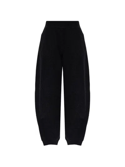 Max Mara Wool And Cashmere Jogging Trousers In Black