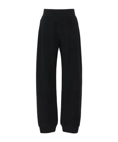 Max Mara Wool And Cashmere Jogging Trousers In Gray