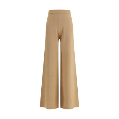 Max Mara Wool And Cashmere Judy Pants In Nude