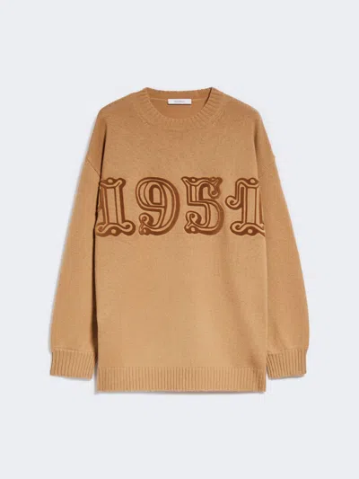Max Mara Wool And Cashmere Jumper In Brown