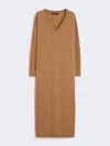 Max Mara Wool And Cashmere Knit Dress In Brown