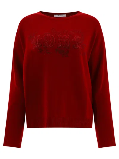 Max Mara Wool And Cashmere Knit Jumper In Red