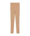 Max Mara Wool And Cashmere Knit Leggings In Brown