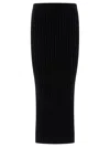 Max Mara Wool And Cashmere Knit Skirt Skirts Black In Black